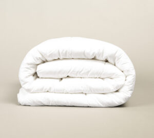 Folded down duvet bedding