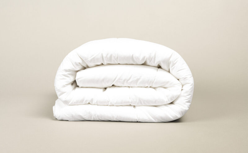 Folded down duvet bedding